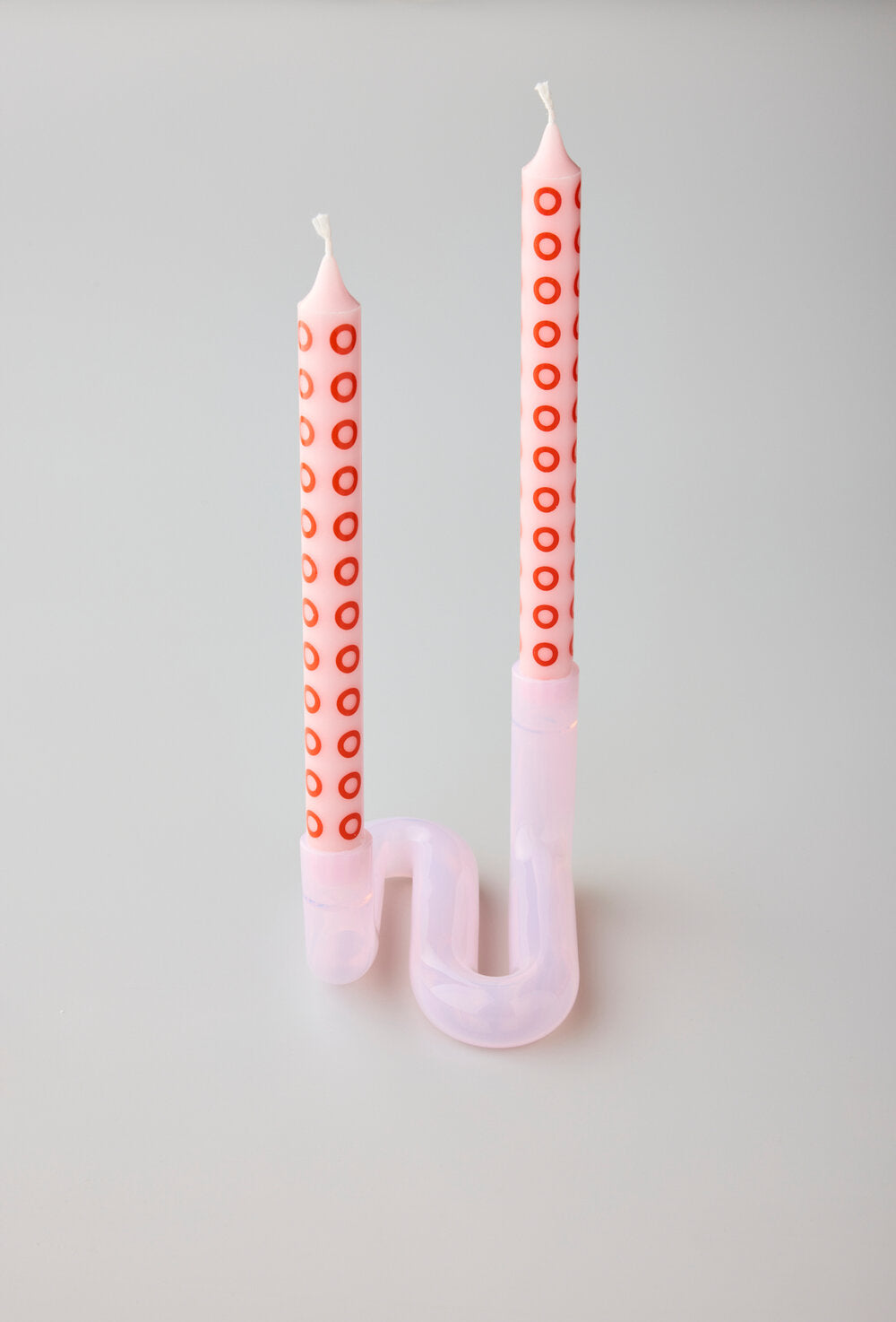 Wave lysestage, Milky Rose - H10 cm.